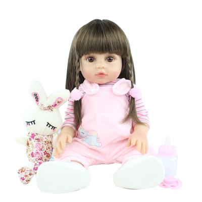 BZDOLL 48 см, полностью мягкая силиконовая кукла Reborn для девочек, 19 дюймов, виниловая Bonecas для новорожденных, подарок на день рождения, игровой домик, игрушки для сна