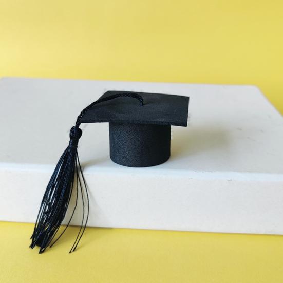 20 шт., фетровая мини-выпускная шляпа бакалавра с кисточками, праздничный Топпер для бутылки вина, товары для выпускного вечера