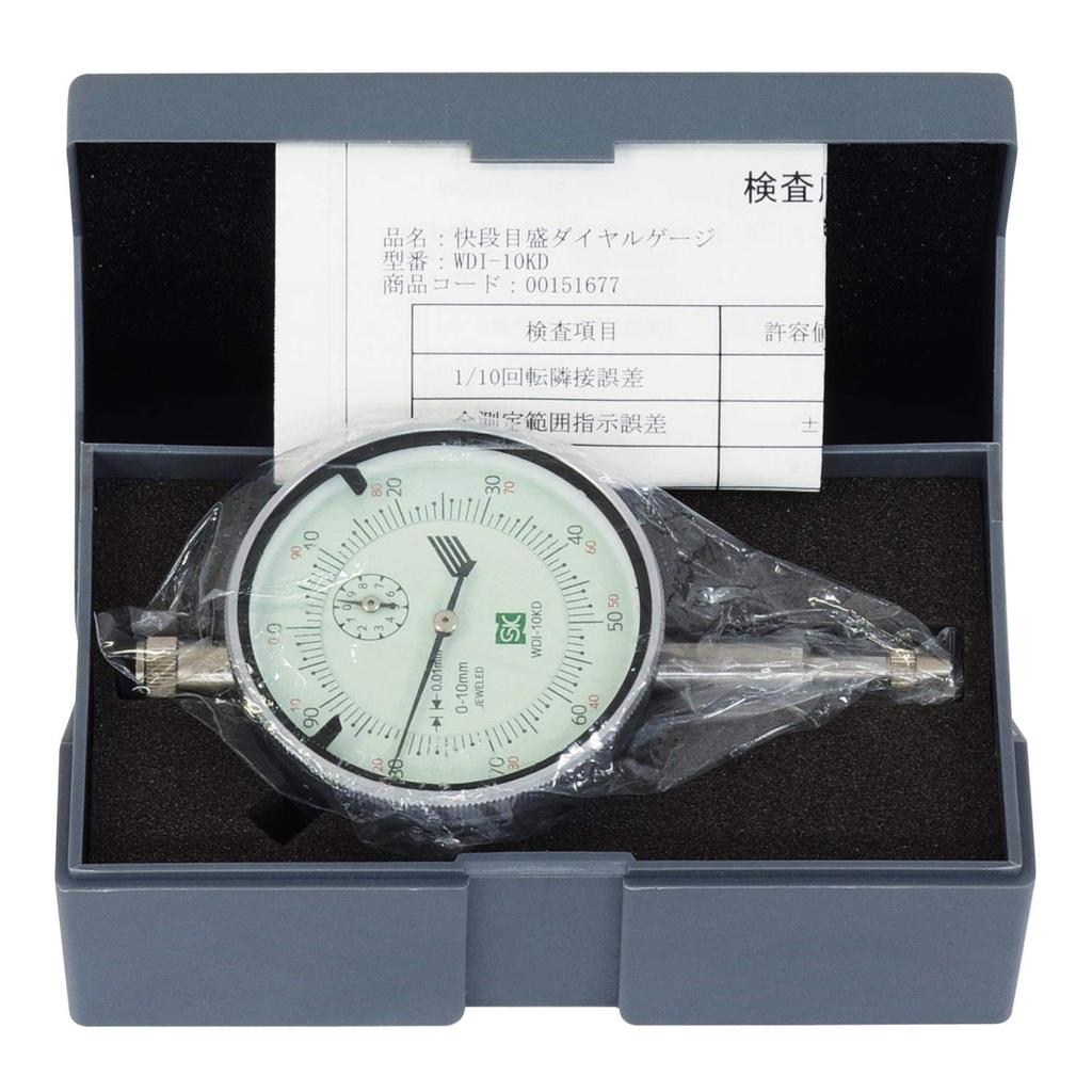 Niigata Seiki SK Kaidan Scale Dial Gauge Graduation 0-10mm 0.01mm WDI-10KD