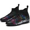 Unisex High -top Football Shoes Broken Nail TF Adult Student Training Shoes Artificial Grass Game Football Boots