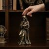 Фигурка Жнеца в готическом капюшоне, читающего книгу, статуэтка из смолы, мистический череп волшебника, Хэллоуин, акцент интерьера, декор для рабочего стола, книжной полки, темный