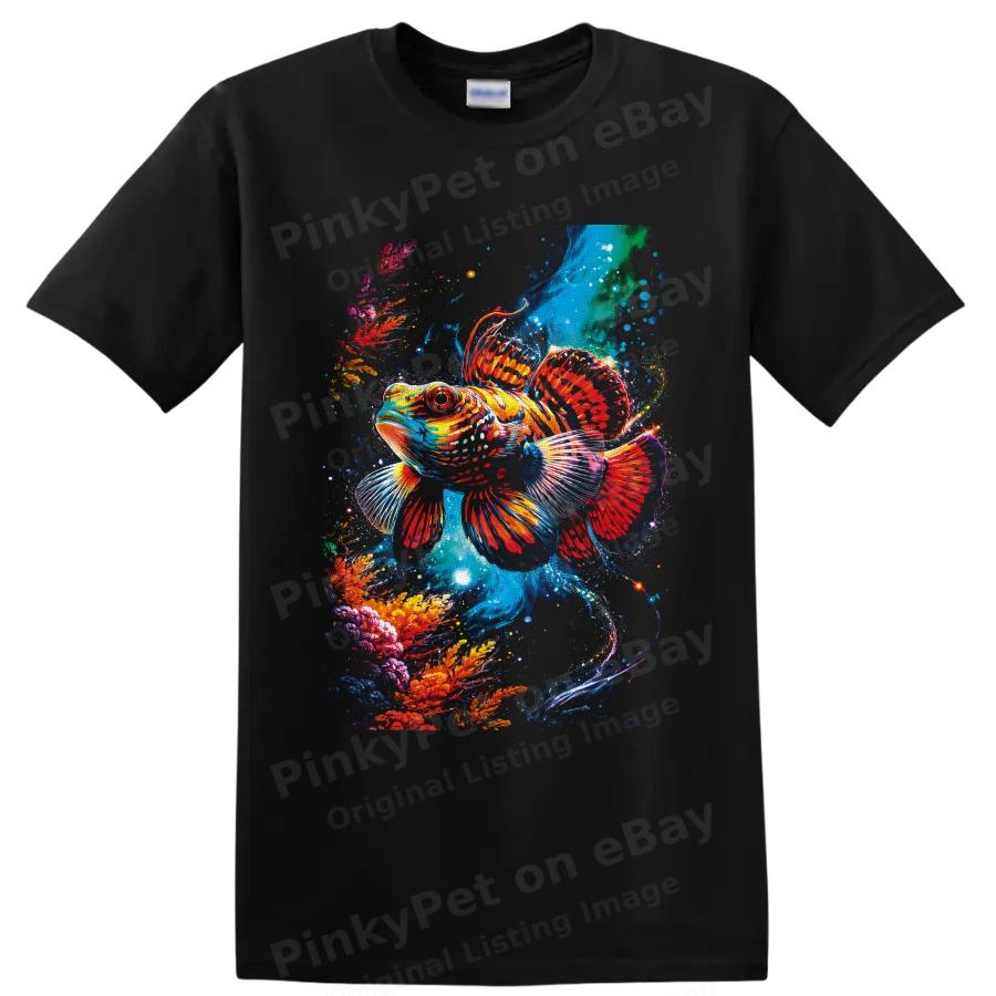 Tropical Fish T Shirt Colorful Coral Reef Ocean Art Graphic Tee Gift for Divers
