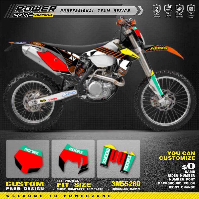 PowerZone Для KTM EXC EXC-F 11-12 SXF 12-13 EXC 150 200 250 300 350 450 500 Для Графики Наклейки SIXDAYS Для SX SXF