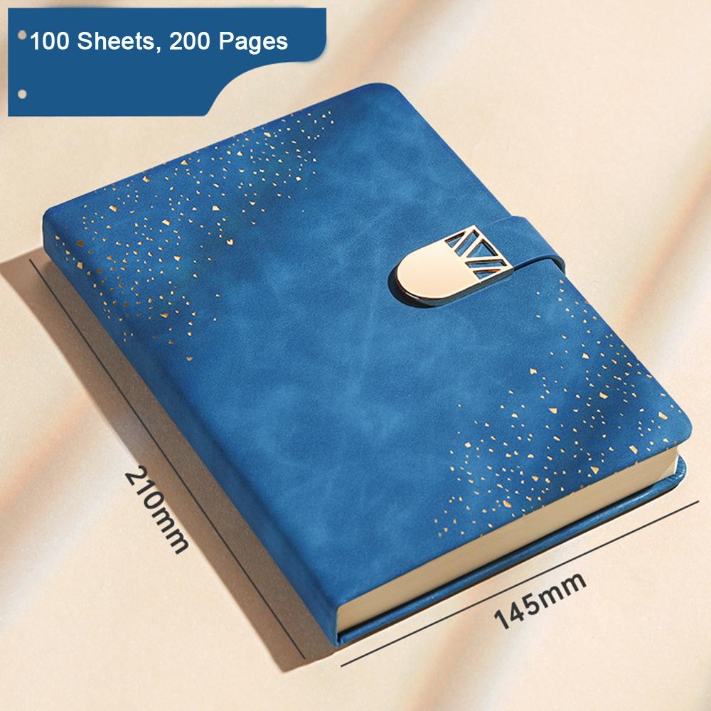 (Логотип можно выгравировать) Деловой блокнот А5 со звездным небом, предметная тетрадь, кожаный блокнот, дневник с пряжкой