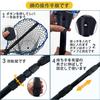 PRO FISHING Extendable Rubber Fishing Net Landing Net for Medium to Large Fish Lightweight Aluminum Body Portable Fishing Net Gasagasa Net Hexagonal