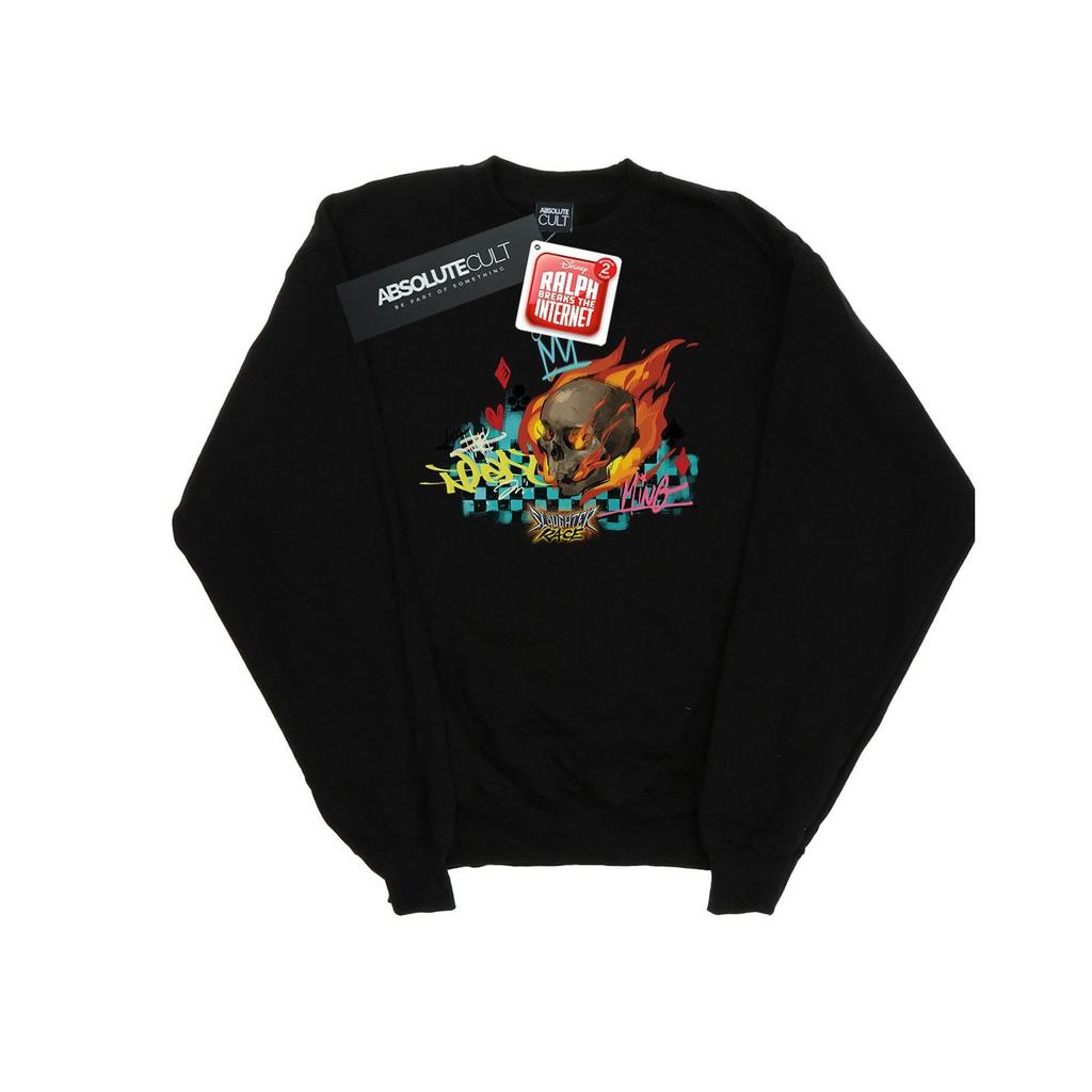Disney Mens Wreck It Ralph Race Skull Sweatshirt
