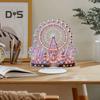Ferris Wheel Ornament 2D Flat Acrylic Decoration with Base Desktop Castle Ferris Wheel Ornament for Home Office Desk Bedroom