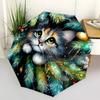 1pc Christmas Cat Automatic Umbrella - Automatic Opening And Closing, Sturdy Iron Frame, Formal Occasions yy251018130