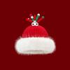 Soft Christmas Plush Cap Windproof Thickened Brimless Cap Versatile Red Knitted Woolen Hat  Outdoor