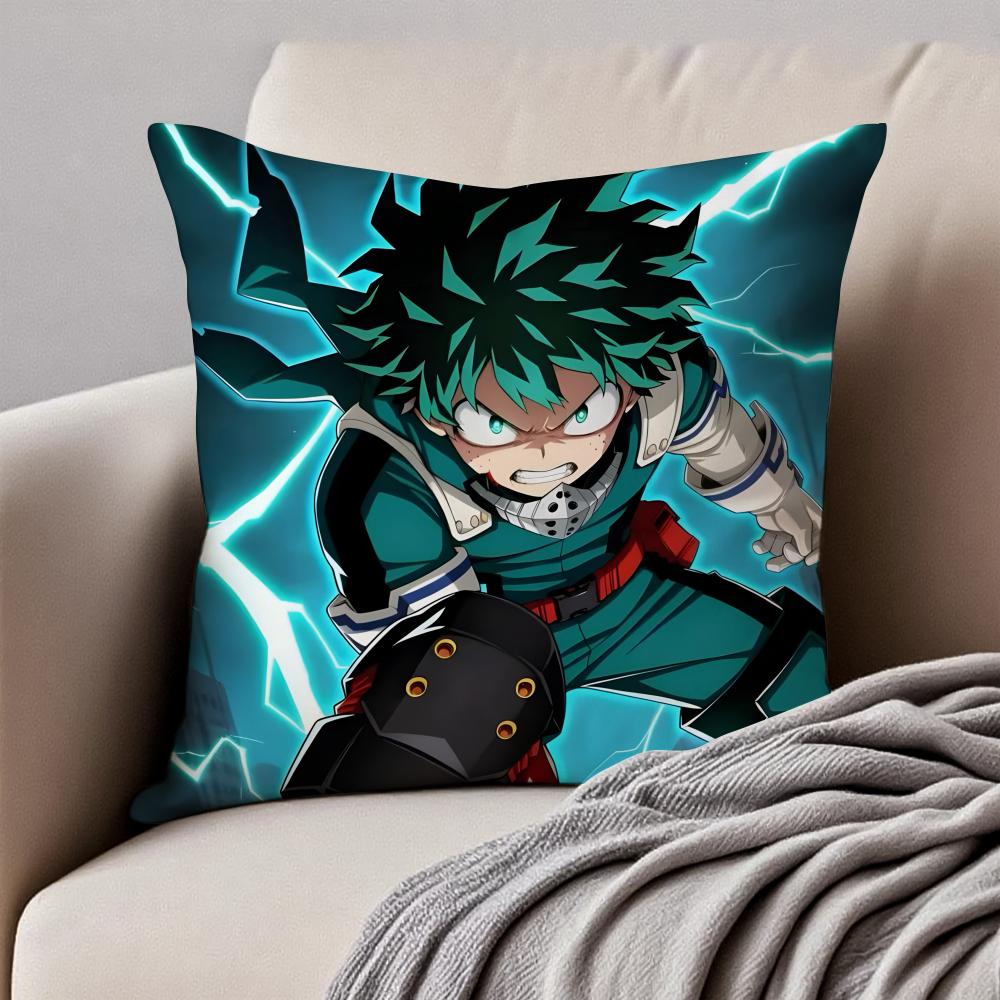 Inspirational Dynamic MMy Hero Academias Cushion Cover Pillowcase Antidustmite Invisible Zipper Short Plush Sofa Cushion