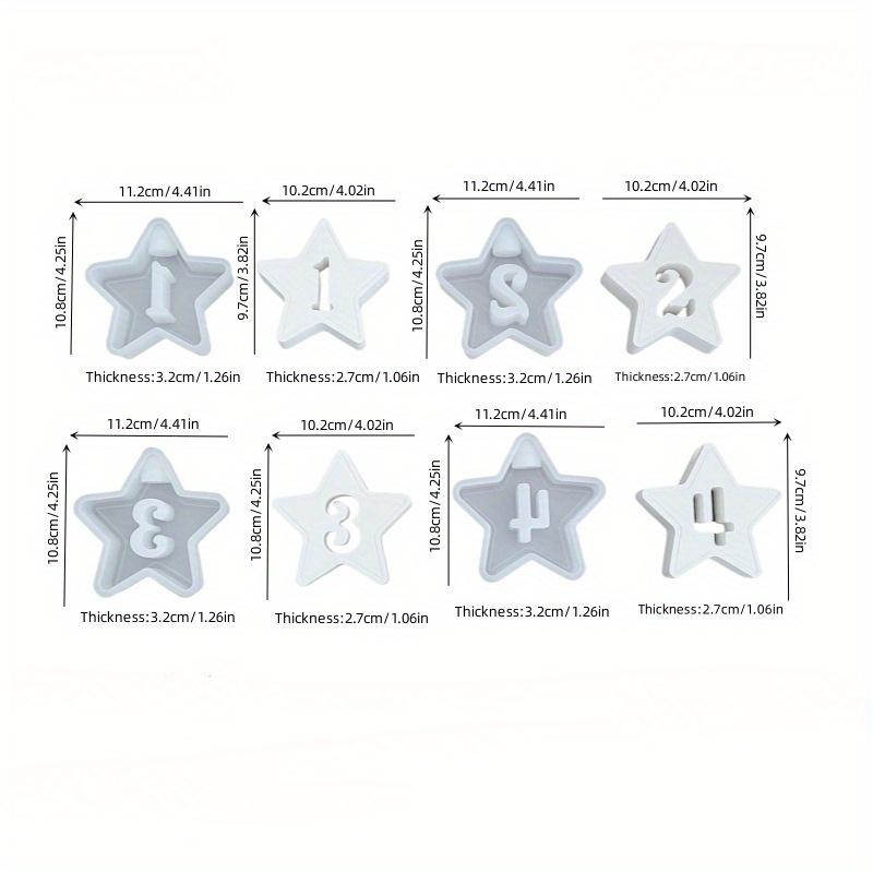 4 шт. Форма для подсвечника в виде звезды, украшение для подсвечника, гипсовая форма для самостоятельного изготовления из силикона