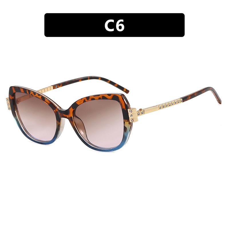 Cat's eye personalized sunglasses ins Internet celebrity European and American fashion sunglasses high-end diamond-encrusted trendy sunglasses women