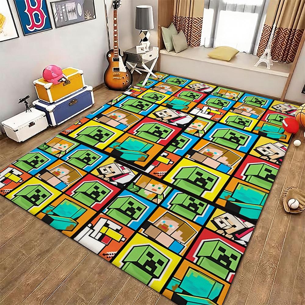 Minecraft Blood Moon Adventure Rectangular Rug Nonslip Thick Carpet For Living Room Bedroom Office Home Decor Memorial Gift