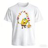 Summer New Cartoon Fun Spongebob Squarepants Unisex And Unisexs Pure Cotton Short Sleeved Tshirt For Adultschildren