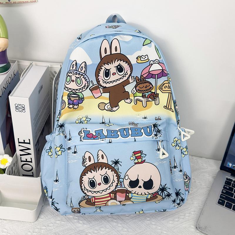 Labubu Children's School Bag New Cartoon Cute Backpack Printed Primary School Students Lightweight Backpack