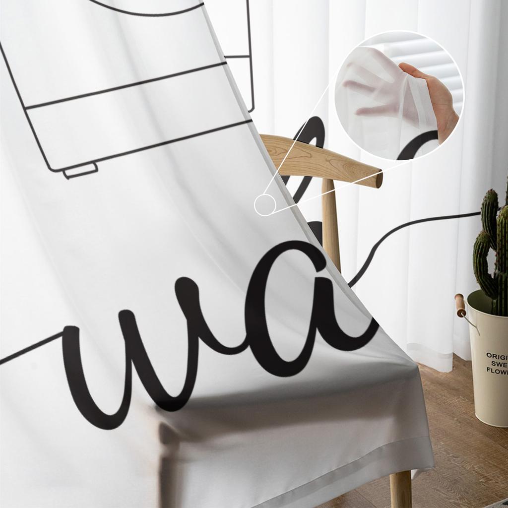 Современная занавеска для стиральной машины для гостиной, прозрачные тюлевые занавески, оконная вуаль для спальни, аксессуары, декор