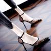 Fashion Shoes For Women Bling Shing Women Pumps 2024Ankle Strap Crystal High Heels Shoes Woman Pointed Toe Thin Heel Wedding Party Shoes