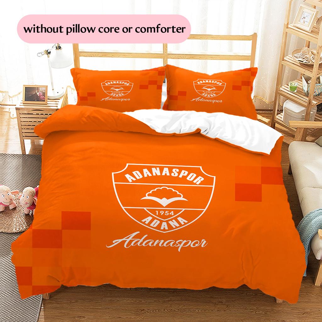 Adana Demirspor Pattern Bedding Quilt Set Home Decoration Gift (1 * duvet cover + 2 * pillowcase without core)