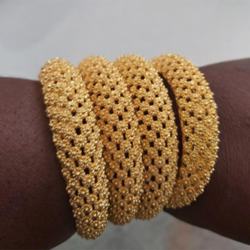 Dubai Gold Color Wedding Bangles for Women Bride Bracelets Ethiopian/France/African Jewelry Bracelets Gifts