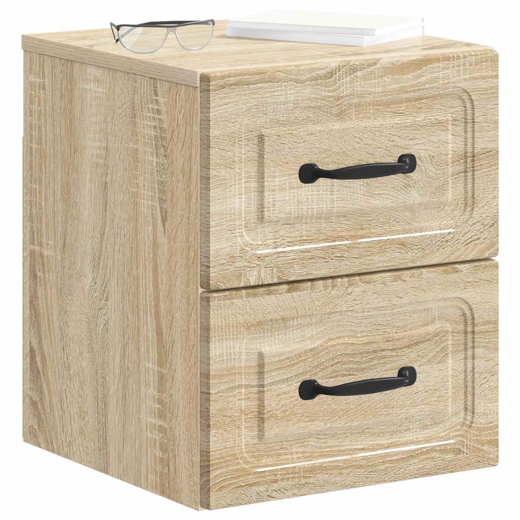 Wall Mounted Nightstand Sonoma Oak 34.5 x 33 x 40 cm