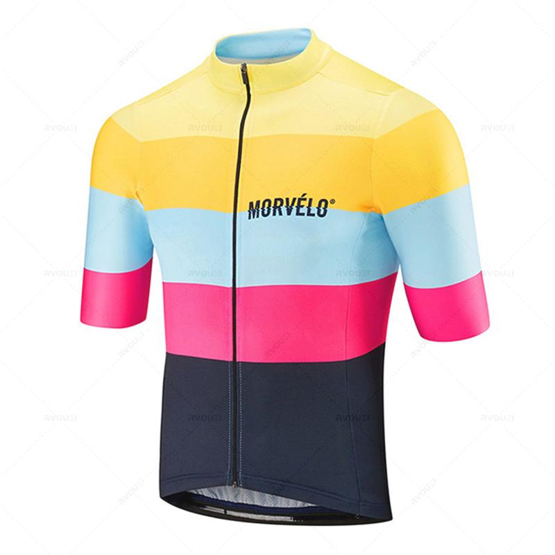 Morvelo-Комплект Велосипедной Джерси, Дышащая Одежда, Одежда для МТБ, Велосипедные Комбинезоны, Спортивная Одежда для Велосипедных Гонк, Лето