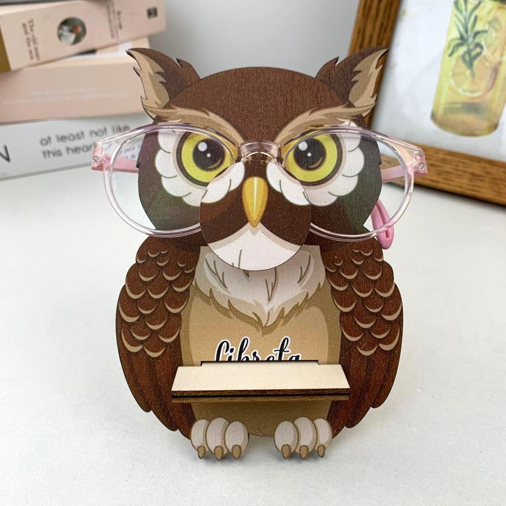Деревянная подставка для очков Мультяшная стойка для демонстрации очков Новая полка для хранения очков Настольный декор