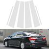 6Pcs Silvery Car Door Window Pillar Posts Trim Cover Sticker For Toyota Camry 2012 2013 2014 2015 2016 2017 BC Column Parts