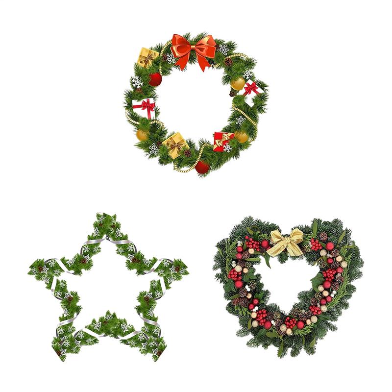 DIY Рамка для венка звезда Сердце Круглый Металлический Проволочный Кольцо Держатель для Цветочной Гирлянды Украшение для Свадьбы Дня Рождения Вечеринки Украшение на Новый Год