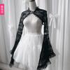 Nightclub Sexy Lace Coat Smock Cheongsam Buckle Long Sleeves with Halloween Dark Goth Top Women