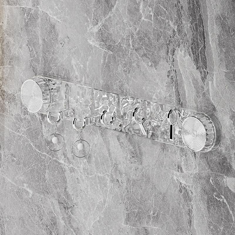 5 крючков, вращающиеся крючки с присоской, прочная несущая вешалка для полотенец в ванной, настенная, волнообразная, с крючком