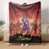 Custom Name Tayo Bus Adventure blanket for Couch & Bed, Plush Cozy Fuzzy Blanket Super Soft & Warm Blankets for Fall and Winter. 0908196