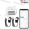 Двухканальный умный Zigbee счетчик электроэнергии Tuya с трансформатором тока CT (AC110/240)