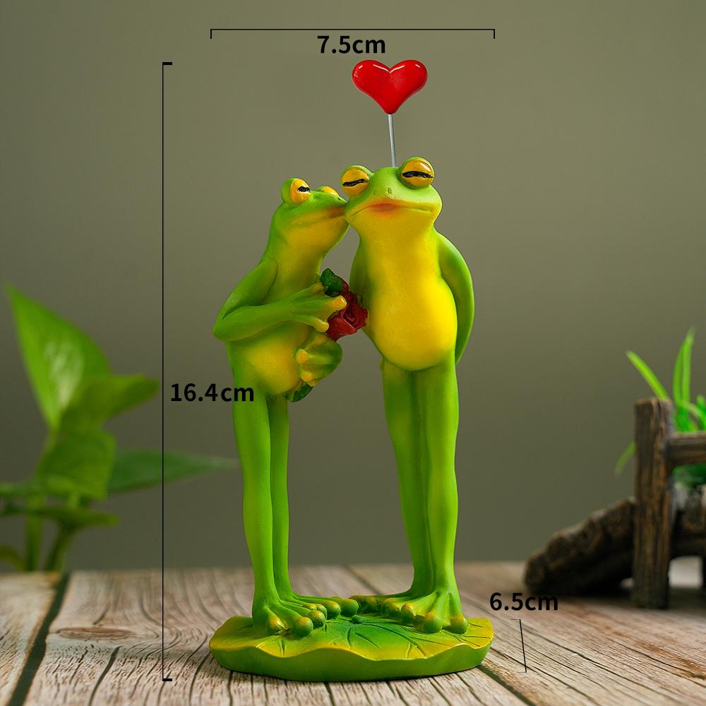 Nordic Resin Decorative Frog Figurines Funny Animal Statue Garden Decoration Home Office Living Room Entrance Desk Ornaments