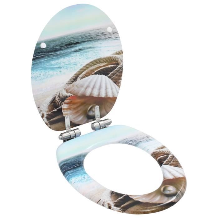 VidaXL MDF Toilet Seat Soft-Close Lid Shell
