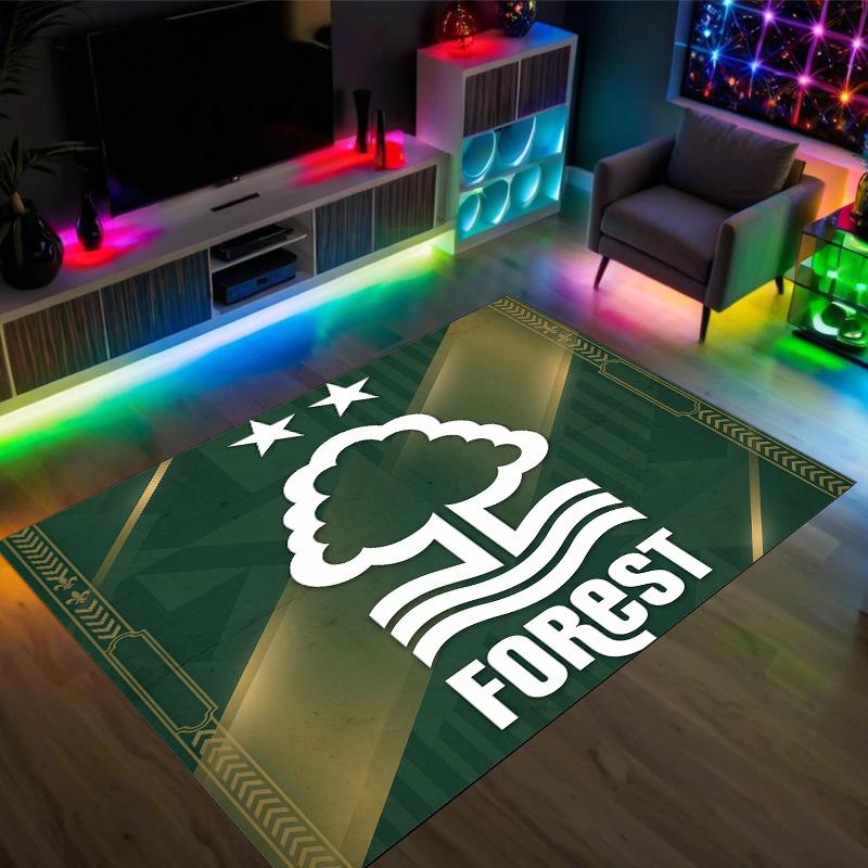 Nottingham Forest Design Crystal Velvet Carpet Cozy Non?Slip Printed Rug For Bedroom Living Room Entrance