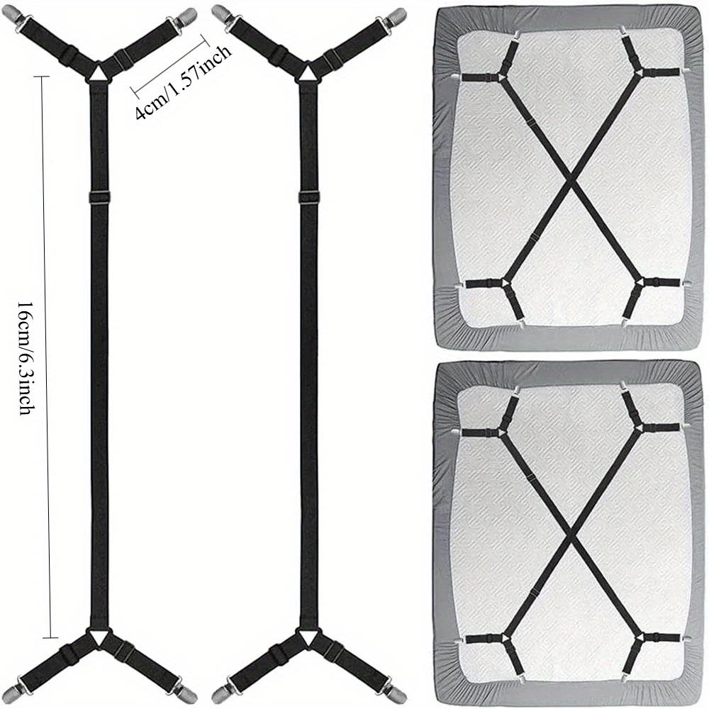 2 шт. фиксирующие ремни для простыней, регулируемые перекрестные эластичные ремни, плоские зажимы для простыней для матрасов, подушек для дивана