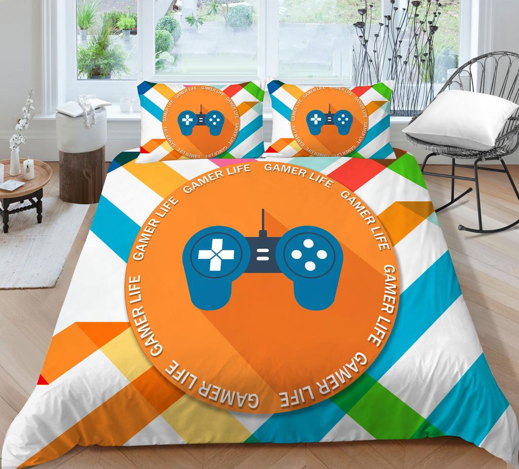 Комплект постельного белья для дома с игровой мышью, пододеяльник и наволочка, домашнее постельное белье для спальни, полноразмерный моющийся удобный пододеяльник, наволочка