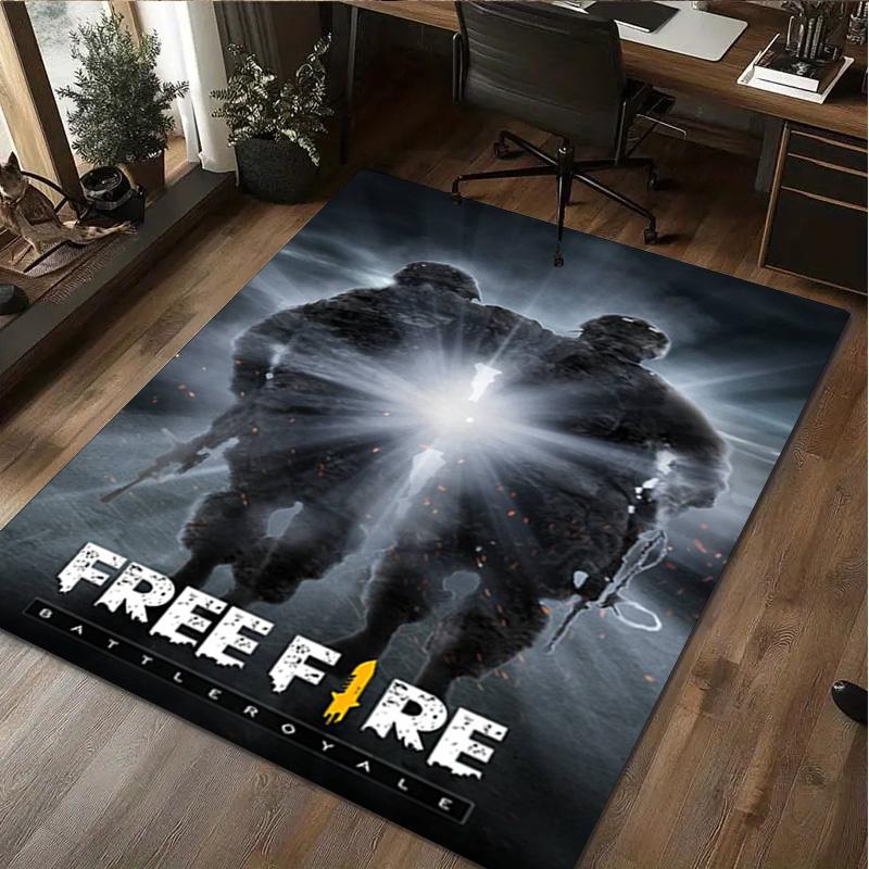 1Pc Free Fire Print Rug - home decoration Carpet For Living Room Bedroom Flooring Computer Chair Area Rug