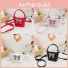 Adorable Girls Pu Bow Crossbody Bag Stylish Handbag Perfect For Toddlers With Cute Design