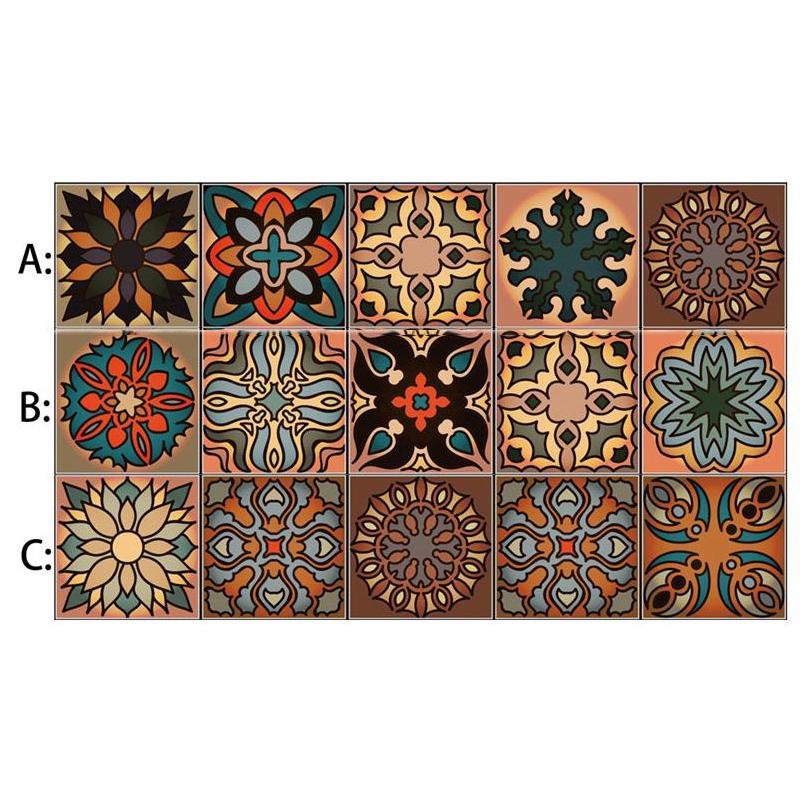 Самоклеящаяся настенная плитка в марокканском стиле, винтажная, цветная, водонепроницаемая, наклейки для декора кухни, ванной комнаты, гостиной, наклейки для дома, сделай сам