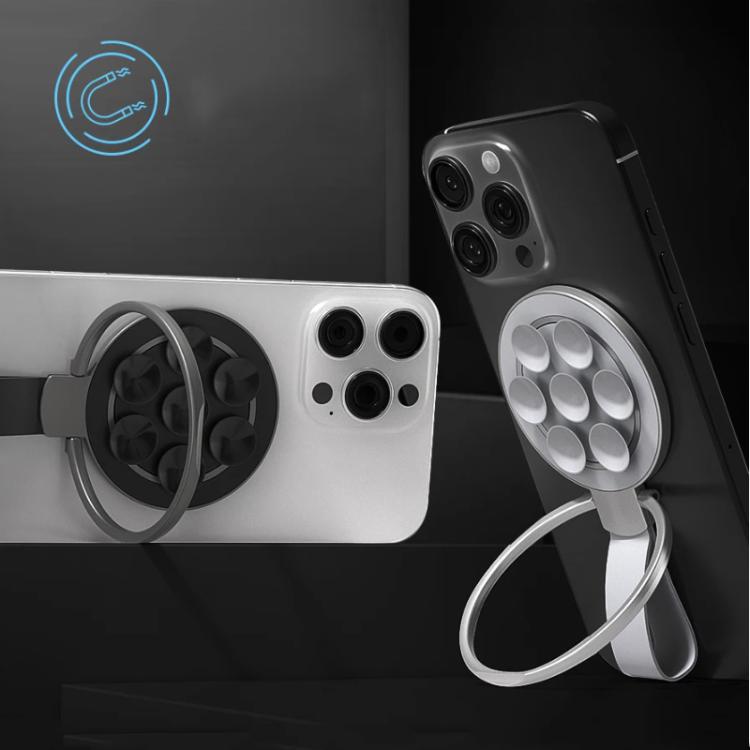 Magnetic Suction‑Cup Phone Ring Stand Strong‑Adhesion Portable Phone Grip Multi‑Angle Adjustable Holder