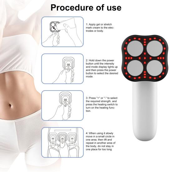 Беспроводное устройство для похудения, ручной массажер для тела, для живота, талии, ног, ягодиц, 3 режима, перезаряжаемый массажер, подарок для женщин и мужчин