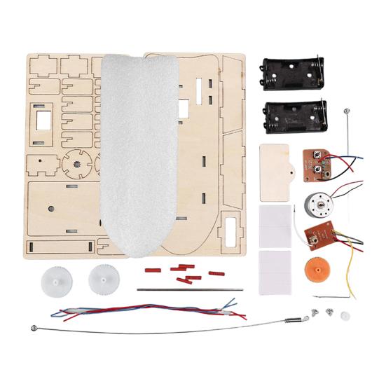 1 комплект DIY модель лодки с дистанционным управлением набор для самостоятельной сборки деревянная головоломка радиоуправляемый корабль строительство ремесла дети STEM образовательная физика научный эксперимент игрушка