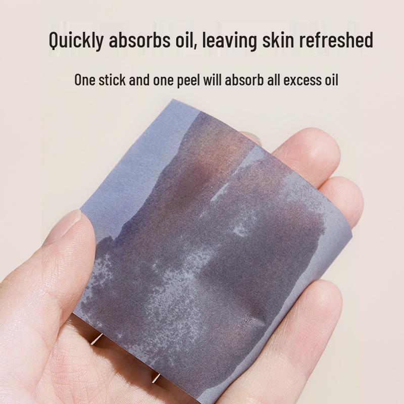 GECOMO Портативная матирующая бумага с пуховкой и зеркальцем