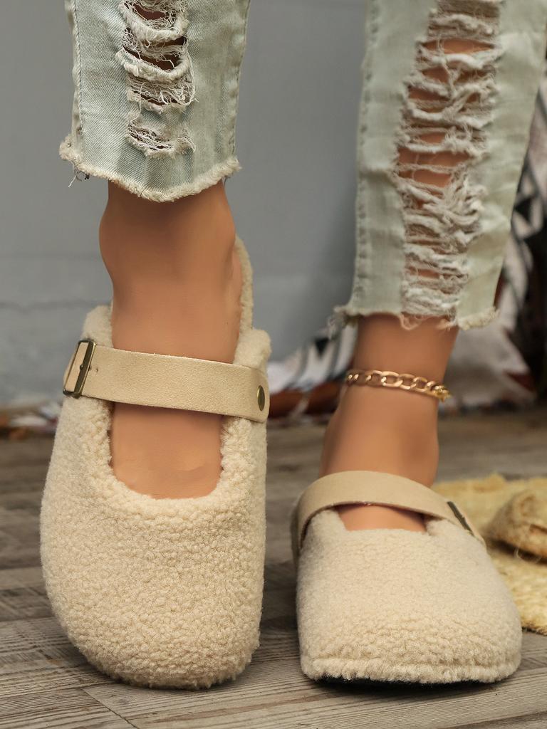 Fashion Fashion Women Mules Shoe Arch Support Birkens Wholesale Womens Shoes Plush Velvet Warm Slippers Mix Order Female Furry Shoes