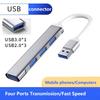 New USB3.0  HUB Aluminium Hub  Type-c Expansion  4-Port USB Splitter  High Efficiency Transmission