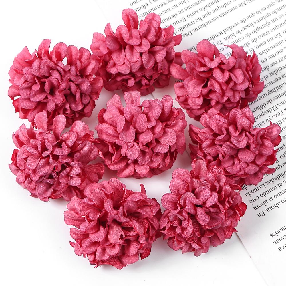 10/20/30Pcs Hydrangea Artificial Flowers Heads 4cm for Home Room Decor DIY Marriage Wreath Accessories Bride Wedding Decoration