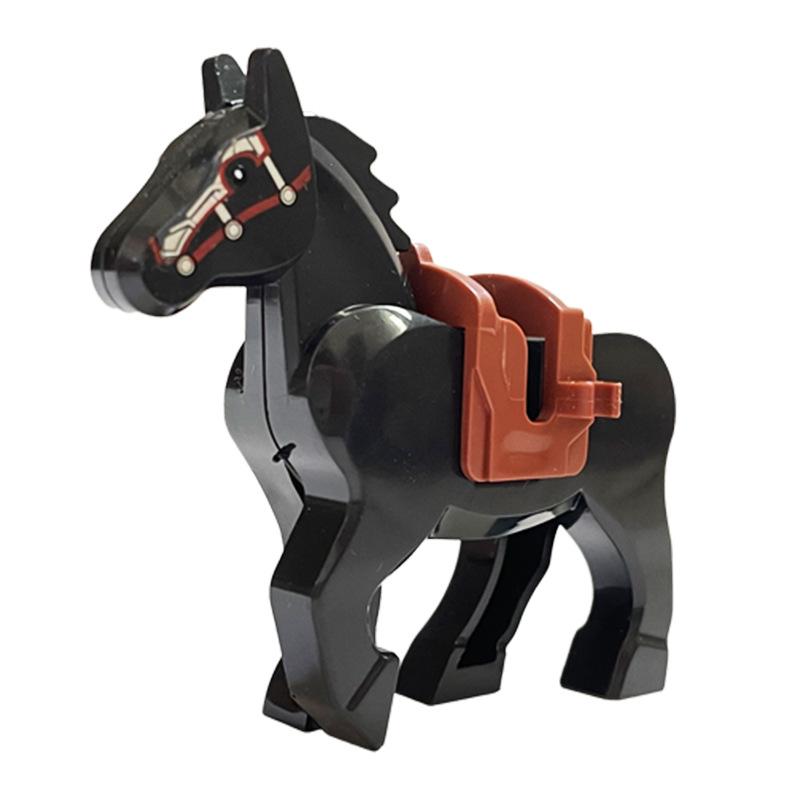 Building Block Military Doll Accessories War Horse Three Color Horse Saddle Equipment Mounted Toy