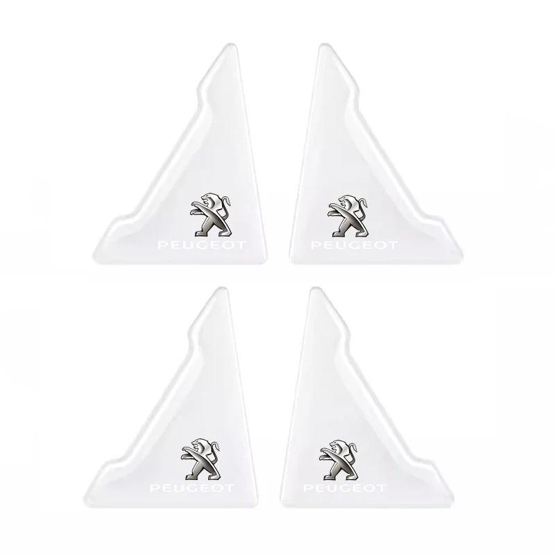 2026 Hot Car Sticker 4Pcs Car Door Corner Cover Anti-Scratch Protection Sticker For Peugeot 408 4008 308 3008 Rifter 5008 508 20