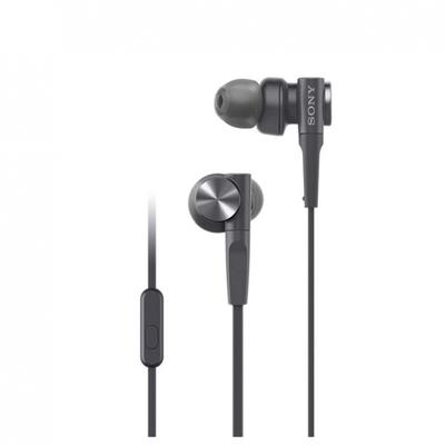 Sony Наушники с глубоким басом модель MDR-XB55AP: Канального типа с пультом ДУ и микрофоном, черный